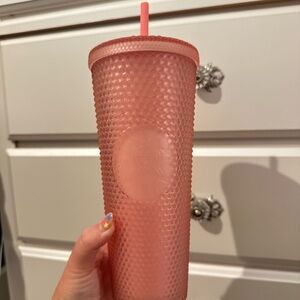 Starbucks Valentines Soft Touch Pink Studded Tumbler
